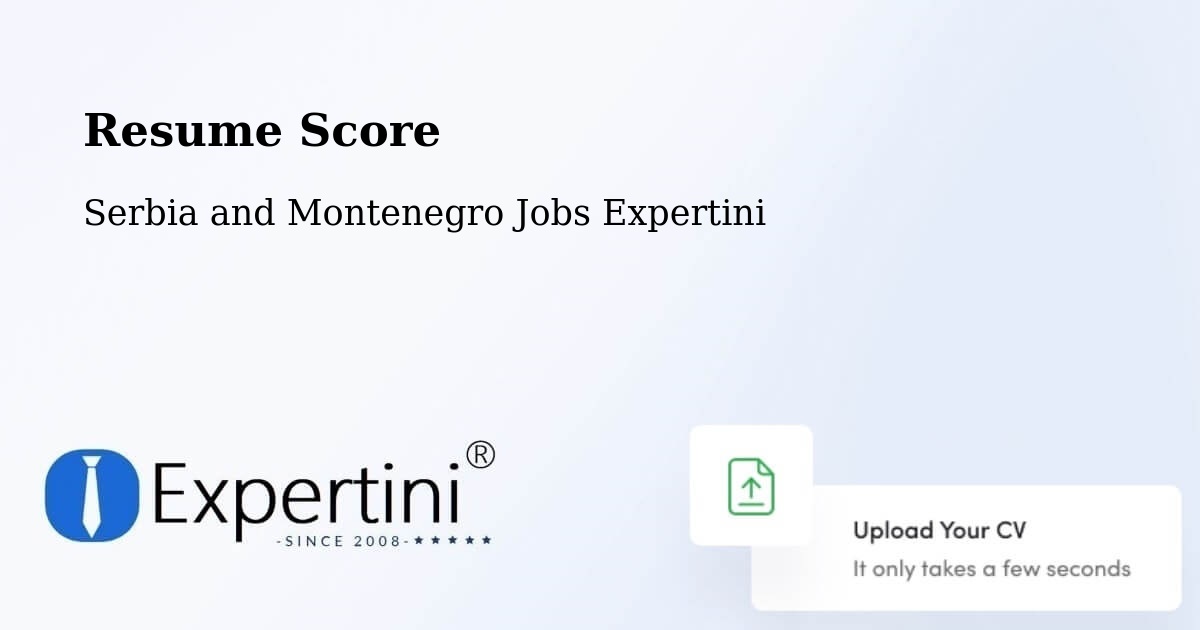 Resume Score & Job Description Match Tool – Westlock - Serbia and Montenegro Jobs Expertini